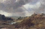 John Constable Branch Hill Pond,Hampstead Heath with a boy sitting on a bank china oil painting reproduction